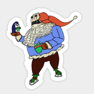 Bard and a penguin Sticker